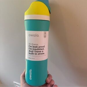 Owala 24 oz. Insulated Water Bottle - Teal & Yellow Summer Soirée NWT